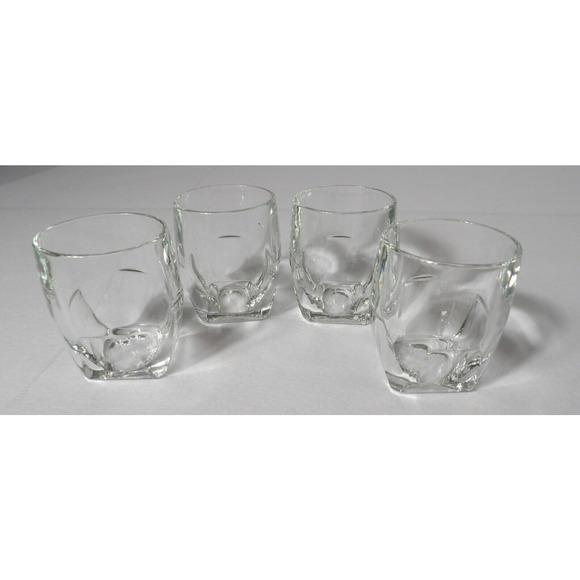 Libbey Duratuff Quantum 8 Oz Glasses Double Old Fashioned 15694 Square Base (4) - Picture 1 of 7